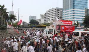 Aksi 299 cabut Perppu Ormas dan Tolak PKI. Foto Richard Andika/ NusantaraNews