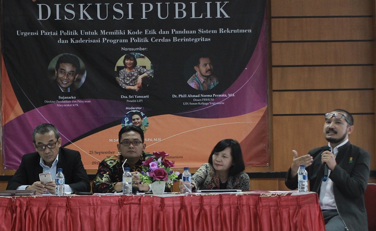 Diskusi Publik Urgensi Partai Politik di UIN. (Foto Tri/Nusantaranews)