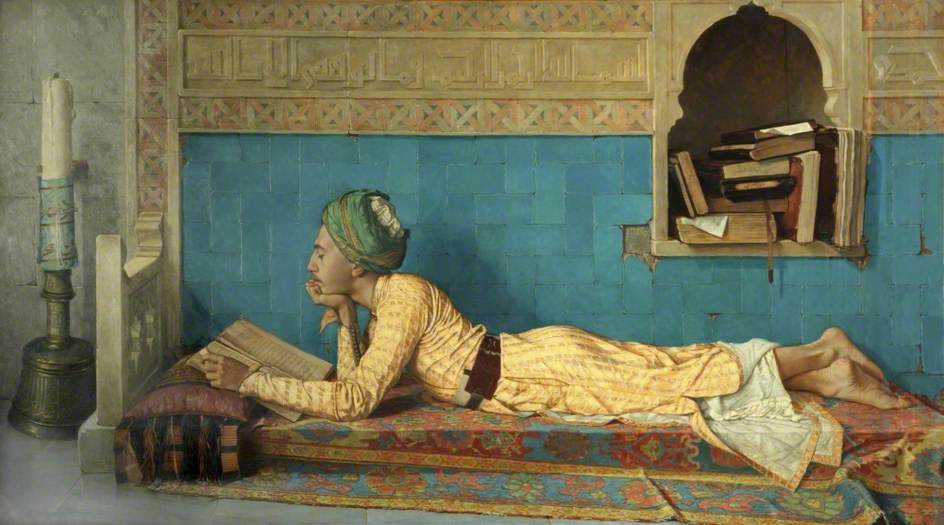A Young Emir Studying by Osama Hamdy Bey (Sumber: artuk.org)