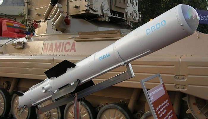 Nag Missile, senjata anti-tank produk India. (Foto: CC BY-SA2.5/Ajai Shukla/Nag missile)