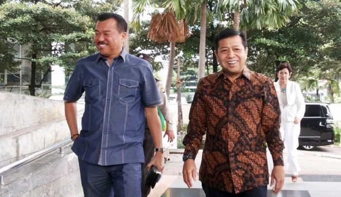 Pengacara Rudi Alfonso mendampingin tersangka Korupsi e-KTP Setya Novanto selaku kliennya. Foto: Dok. Jawa Pos