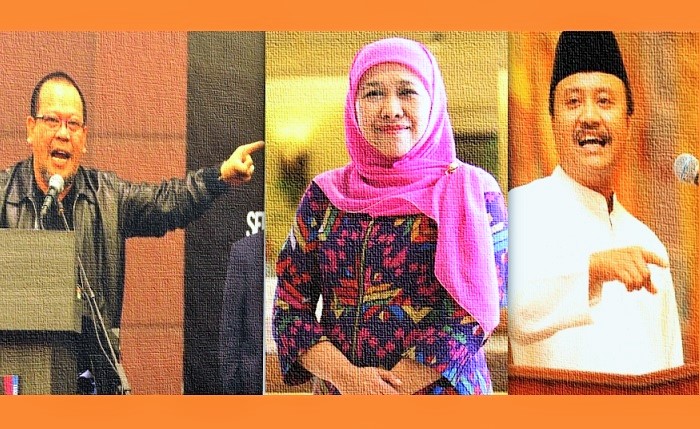 La nyalla, Khofifah dan Gus Ipul. lustrasi Foto NusantaraNews/NNCart