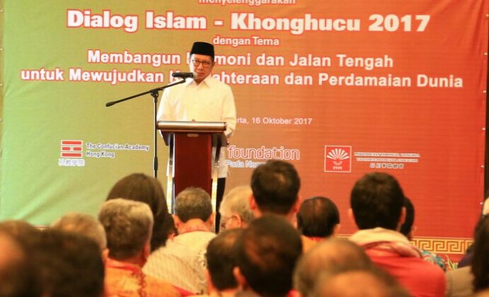 Menag Lukman Hakim saat Dialog Islam dan Khonghucu (Foto Andika/Nusantaranews)