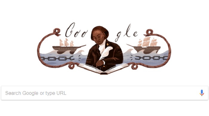 Penulis pertama Afrika Olaudah Equiano yang dikenal sebagai pejuang anti Perbudakan. Foto Crop: Google Doodle/ NNCart/ NusantaraNews