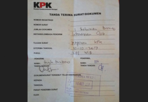 Surat Laporan ke KPK (Foto Istimewa)