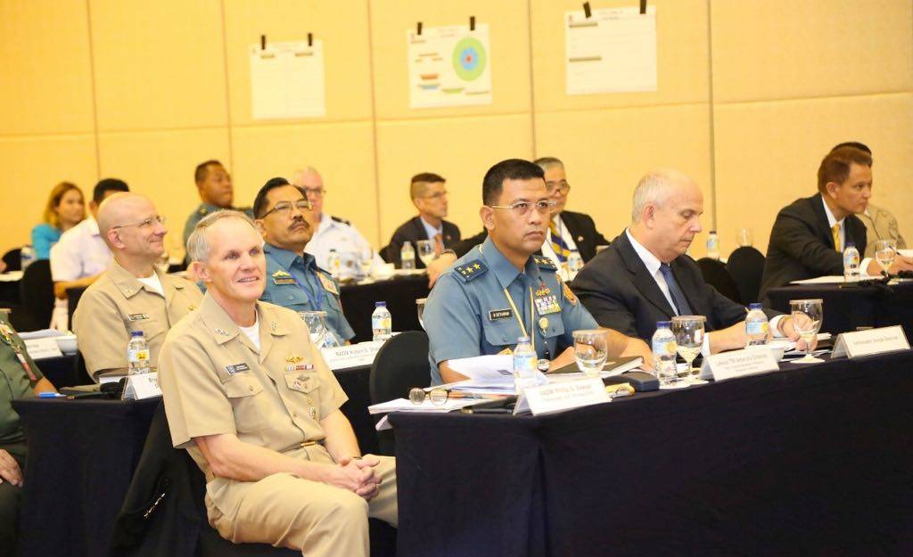 Laksda TNI Dr. Amarulla Octavian Dekan FMP Univ. Pertahanan dalam seminar internasional Indonesia-Amerika ini bertajuk 2nd Maritime Defense in Littoral Environment. (Foto: Istimewa)