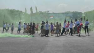 Perayaan Hari Juang Kartika (HJK) dan HUT Kodam V/Brawijaya ke-69 tahun di lapangan Makodam V/Brawijaya. Foto: Pendam V/Brawijaya/ NusantaraNews