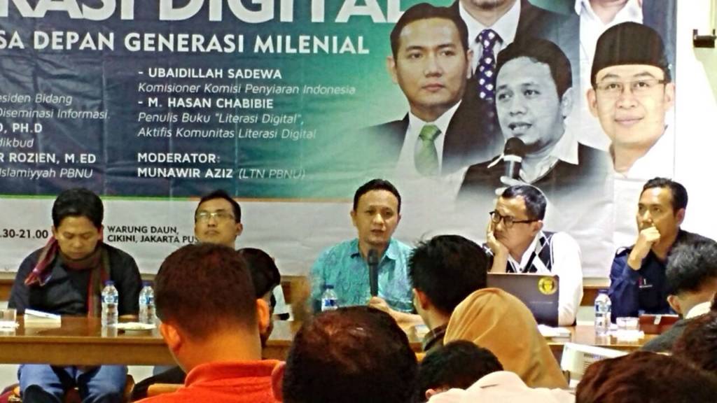Diskusi dengan tema Literasi Digital untuk Masa Depan Generasi Milenial di Warung Daun, Cikini, Jakarta Pusat, Selasa (12/12). Foto: Istimewa