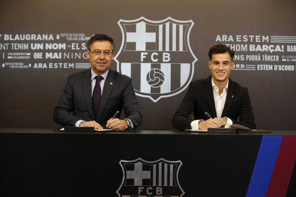 Coutinho tanda tangi kontrak bersama Blaugrana (Foto Dok Barcelona)