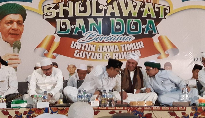 Calon Gubernur Jawa Timur, Saifullah Yusuf (Gus Ipul) Selasa pagi (30/1/2018) menghadiri "Gebyar Sholawat dan Doa bersama untuk Jawa Timur Guyub dan Rukun." Foto Setya/ NusantaraNews