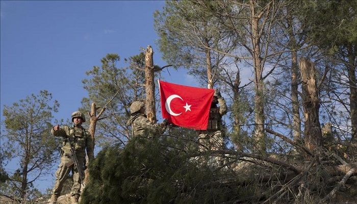 Tanggal 28 Januari 2018, pasukan Turki berhasil menguasai Gunung Bursaya di Afrin setelah mendapat perlawanan sengit dari YPG Kurdi. (Foto: Anadolu Agency)