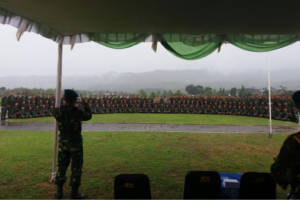 Sebanyak 379 siswa Semaba TNI AU angkatan ke-42 digembleng latihan berganda pada Kamis (11/1/2018) di lapangan Detasemen Meteorologi Pacitan Jalan WR Supratman Kelurahan Sidoharjo, Kecamatan Pacitan. Foto: Istimewa