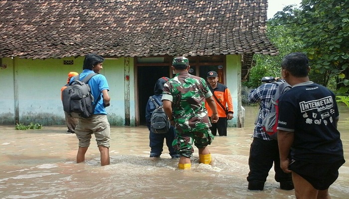 Banjir di Pilangkenceng, Kabupaten Madiun, Jawa Timur. (Foto: Istimewa)