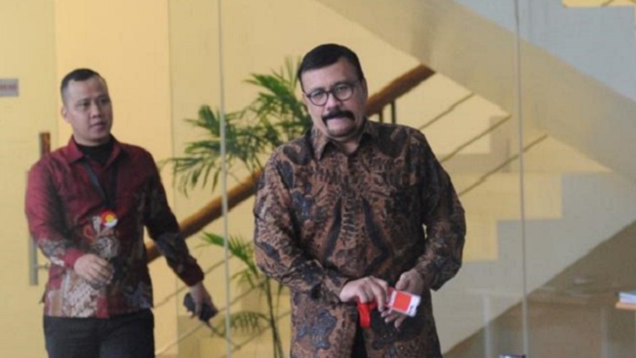 Aktor kawakan tanah air Leroy Osman di Gedung KPK, Jakarta.
