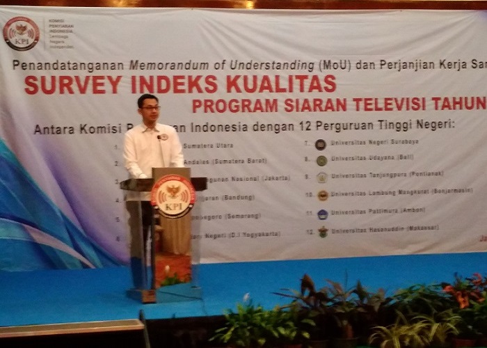 Ketua Komisi Penyiaran Indonesia (KPI) pusat, Yuliandre Darwis. (Foto: Ahmad S/NusantaraNews)
