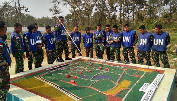 Sebanyak 45 Prajurit TNI melaksanakan Peacekeeping Exercise Shanti Doot-4 2018 di Bangladesh. (Foto: Puspen TNI)