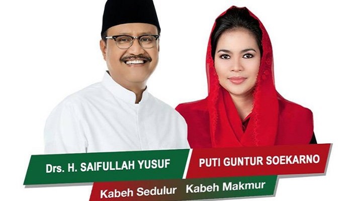 Saifullah Yusuf (Gus Ipul) dan Puti Guntur Soekarno atau Pasangan Gusti. (Foto: Facebook/Istimewa)