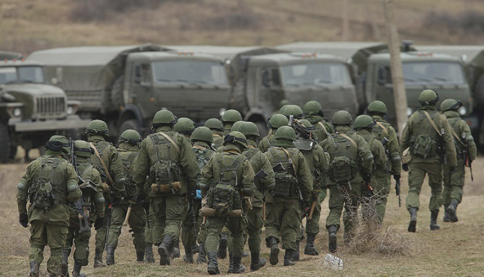 Tentara Rusia yang ditempatkan di Semenanjung Crimea. (Foto: Military News)
