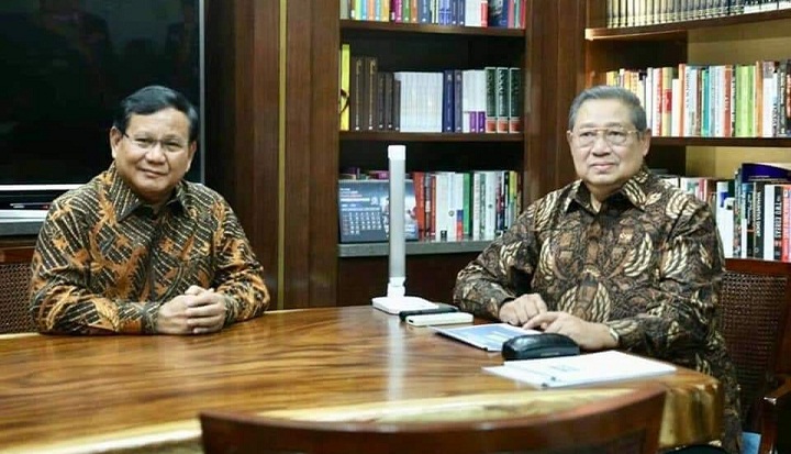 Ketua Umum DPP Partai Gerindra Prabowo Subianto dan Ketua Umum DPP Partai Demokrat Susilo Bambang Yudhoyono (SBY)