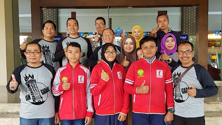 Siswa Kontingin Kabupaten Sumenep saat mengikuti OSN 2018 di Padang Sumatera Barat. (FOTO: Syaikhol Amien)