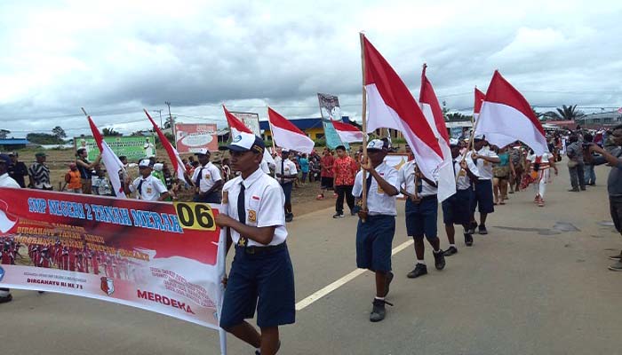 perayaan karnaval, karnaval kemerdekaan, karnaval papua, perbatasan indonesia-papua nugini