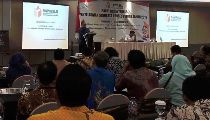 Bawaslu Jateng Adakan Rapat Kerja Teknis Penyelesaian Pemilu. (Foto Dok. Nusantaranews)