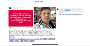 Ujaran kebencian akun Facebook Erman Amir