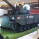Produk terbaru PT. Pindad Medium Tank Pindad Harimau dipamerkian dalam pameran industri pertahanan "Indo Defence 2018 Expo & Forum" di JIExpo Kemayoran, Jakarta. (FOTO: Dok. Kemhan)