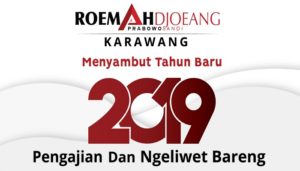 Sambut Tahun Baru, Roemah Djoeang Prabowo-Sandi di Karawang dan Bekasi Adakan Pengajian