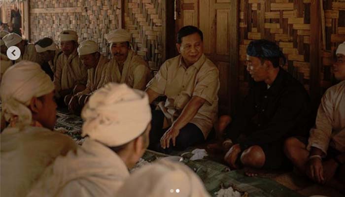 Prabowo Subianto Melakukan Diskusi Dengan Masyarakat Baduy Dalam (Foto IG Prabowo)
