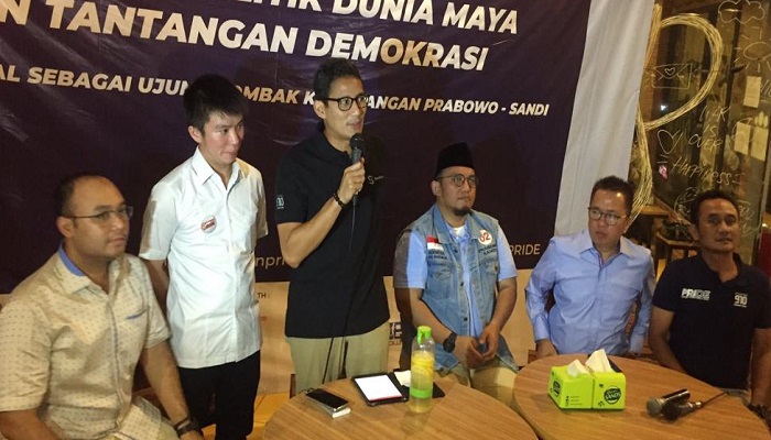 Sandiaga Uno Larang Tim Medsos Prabowo-Sandi Gunakan Kata 'Cebong' untuk Lawan Politik, nusantaranews