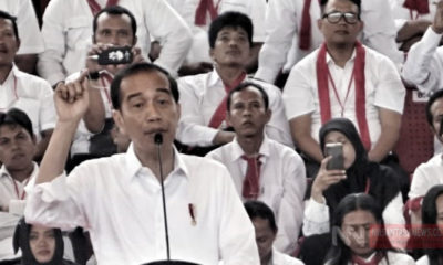 Presiden Joko Widodo berpidato di GOR JAtidiri, Kota Semarang, Jawa Tengah, Minggu (3/2/2019). (Foto: Muh Nurcholis/NUSANTARANEWS.CO)
