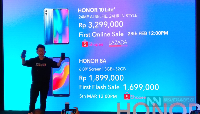 Presiden Manager Honor Indonesia, Justin Li Saat Peluncuran Honor 10 Lite dan Honor 8A (Foto Dok. NUSANTARANEWS.CO)