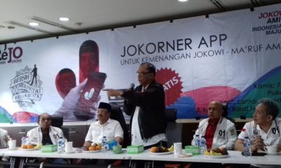 Menangkan Jokowi-Ma'ruf Amin, Menteri Era SBY Luncurkan Jokorner App. (FOTO: NUSANTARANEWS.CO/Pram)