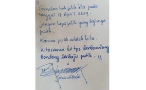 Tulisan Tangan Jokowi Viral, BPN: Ini Sudah Menabrak Pemilu yang Luber