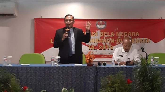Analis Madya Dit. Bela Negara Kemhan RI, Kolonel Arh Luhkito Hadi Iswanto. (FOTO: NUSANTARANEWS.CO/Romadhon)