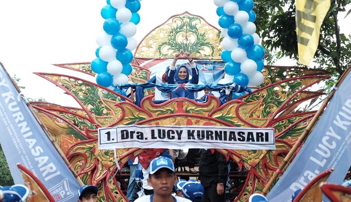 Calon anggota legislatif (Caleg) DPR RI wilayah Jatim I Surabaya-Sidoarjo, Dra Lucy Kurniasari. (FOTO: NUSANTARANEWS.CO/Setya)
