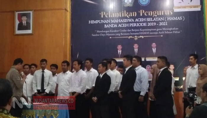 Wakil Bupati Aceh Selatan Lantik Organisasi Kepemudaan HAMAS. (Foto Dok. NUSANTARANEWS.CO).