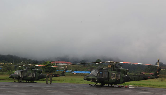 Pencarian Helly MI 17 atau Helikopter M-17 Jalur Udara di hari ke-7 (Foto Dok. Pendam Cendrawasih untuk NUSANTARANEWS.CO).