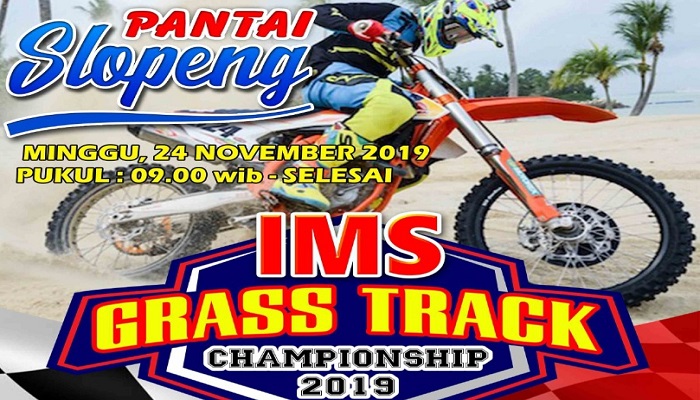 ims grass track, pantai slopeng, sumenep, nusantaranews, visit sumenep 2019, grass track championship