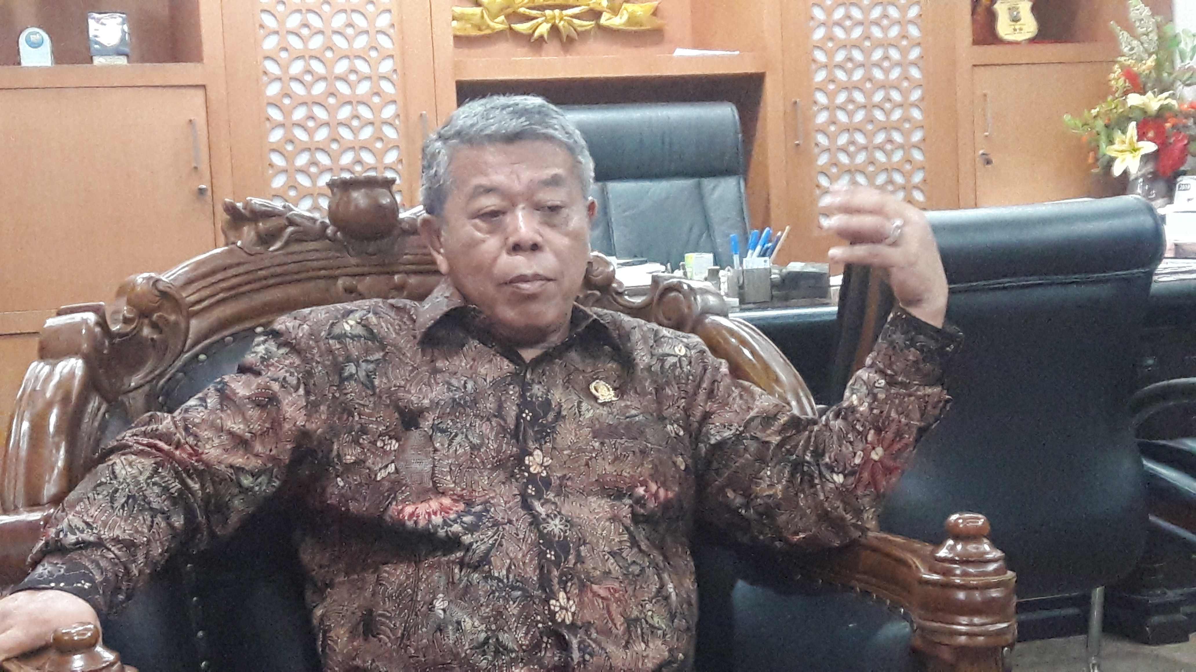 Ketua DPRD Jatim Kusnadi saat dikonfirmasi di Surabaya, Kamis (26/12/2019).