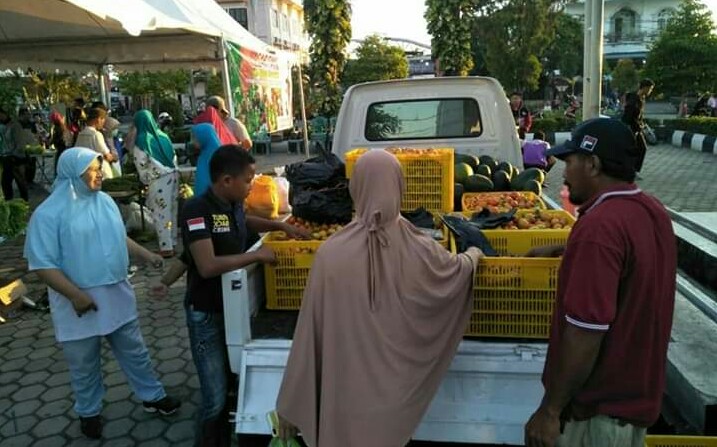 Massyarakat nampak antusias dengan keberadaan Pasar Tani Nunukan, Minggu (19/1/2020)