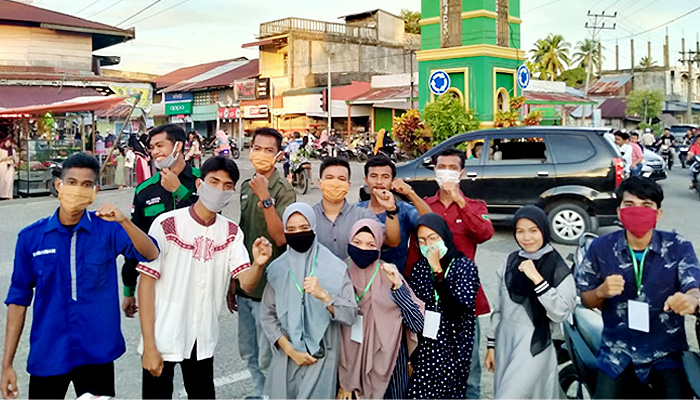 Gerakan peduli sosial Aceh Selatan sukses bagi masker untuk masyarakat.