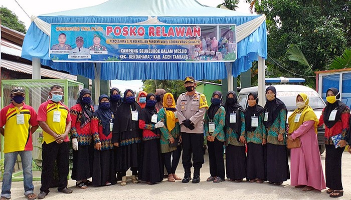Penilaian Posko Kampung Jago Covid-19 di Desa Seunebok Dalam Mesjid.