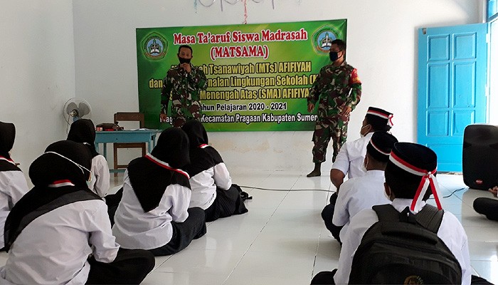 TNI dan Polri Masuk Sekolah Berikan Pendidikan Cinta Tanah Air di MTs SMA Afifiyah