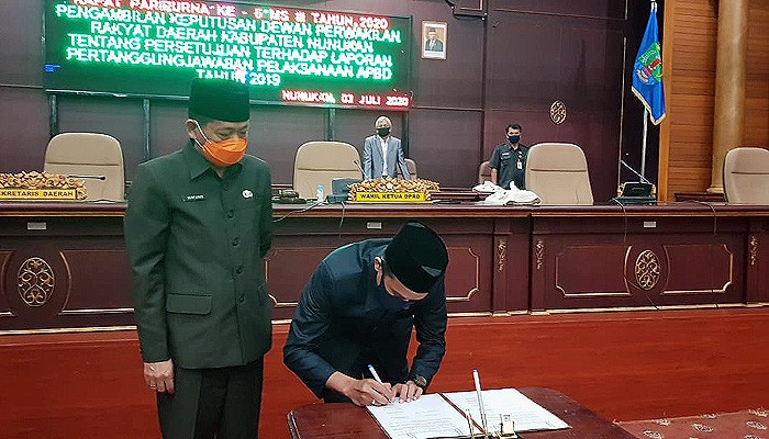 DPRD Nunukan sepakati Raperda Pertanggungjawaban Pelaksanaan APBD 2019.