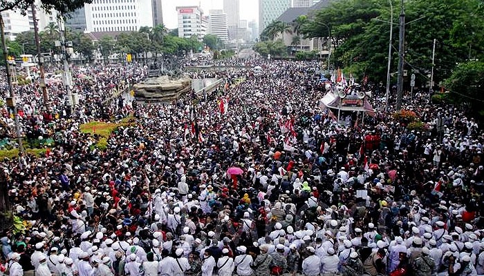 Ketika ribuan massa ANAK NKRI Demo 1310 tolak Omnibus Law.