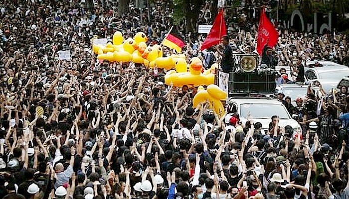 Unjuk rasa anti pemerintah di Thailand semakin meningkat.