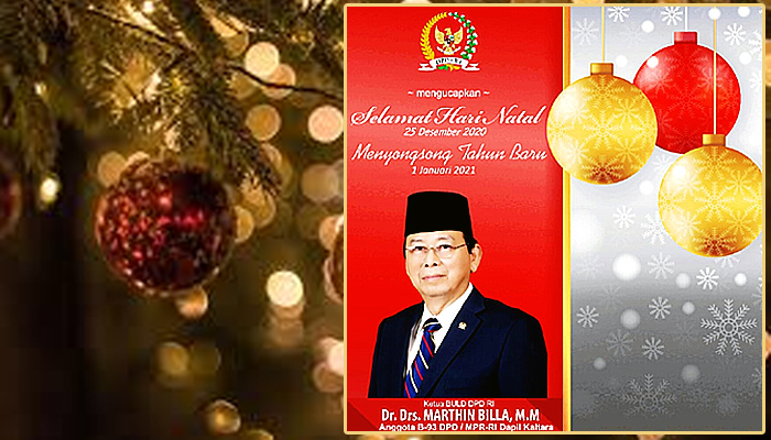Marthin Billa: Jadikan momentum Natal untuk akhiri paNdemi Covid -19. Anggota Dewan Perwakilan Daerah Republik indonesia (DPD RI), Marthin
