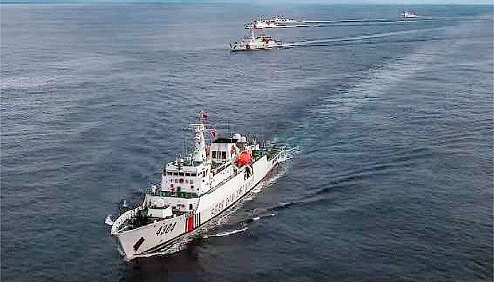 Kapal bersenjata berat Cina memasuki perairan lepas pantai kepulauan Senkaku.
